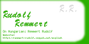 rudolf remmert business card
